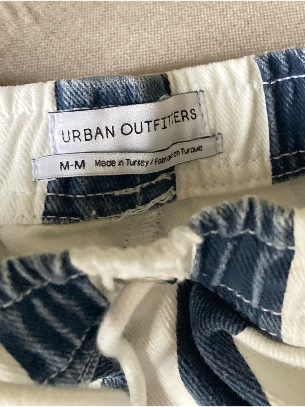 Urban Outfitters Blue White Stripe Dolphin Shorts M - Picture 5 of 7